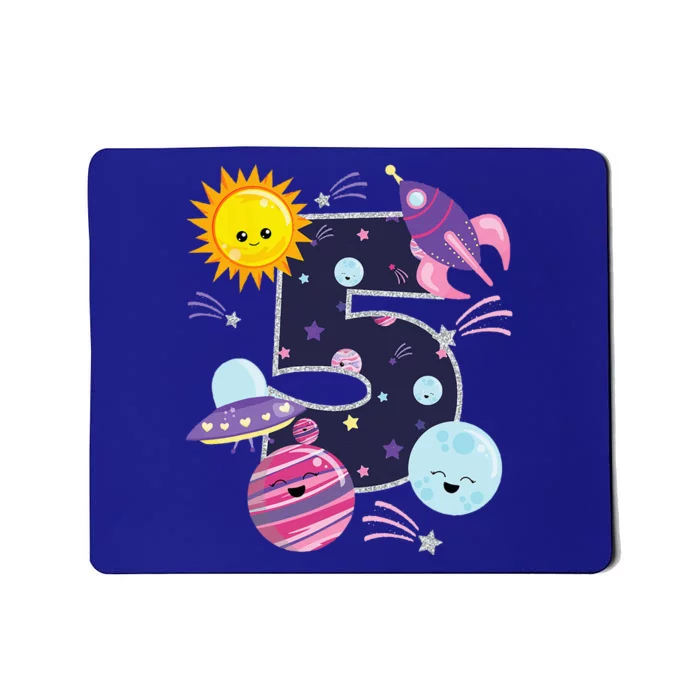 Outer Space 5 Year Old 5th Birthday Party Space Theme Mousepad