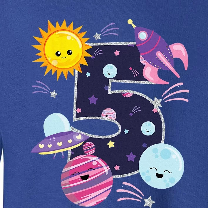 Outer Space 5 Year Old 5th Birthday Party Space Theme Toddler Sweatshirt