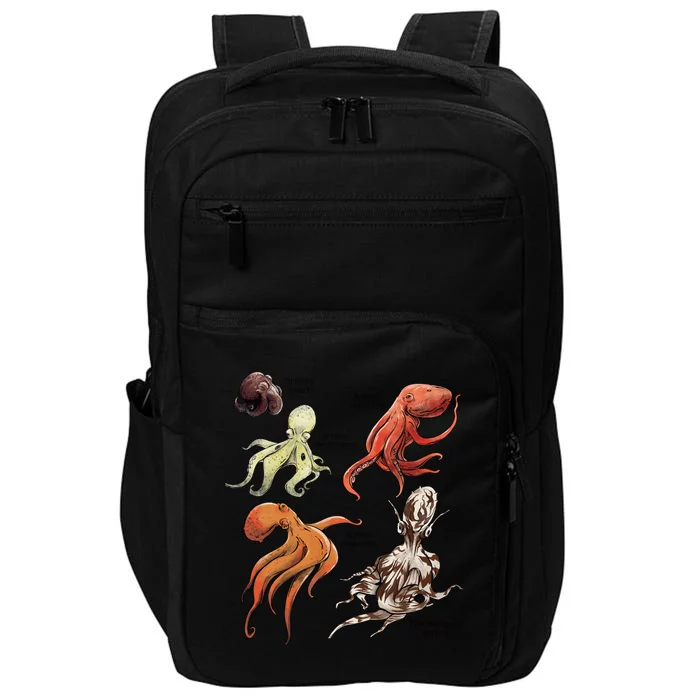 Octopus Sea Animals Species Impact Tech Backpack