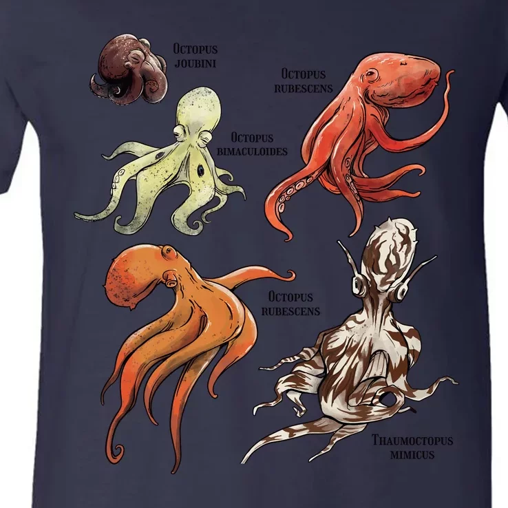 Octopus Sea Animals Species V-Neck T-Shirt