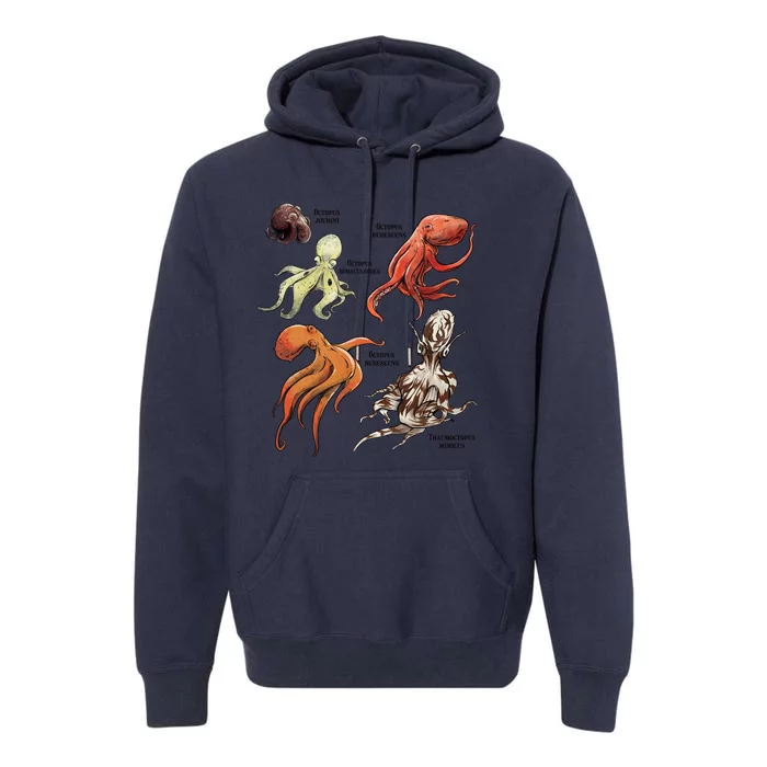 Octopus Sea Animals Species Premium Hoodie