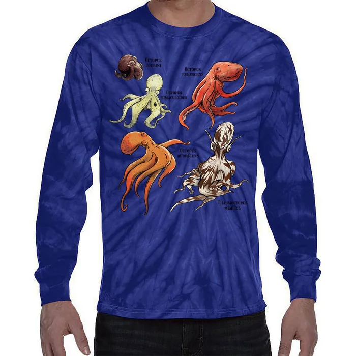 Octopus Sea Animals Species Tie-Dye Long Sleeve Shirt