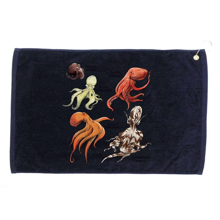 Octopus Sea Animals Species Grommeted Golf Towel