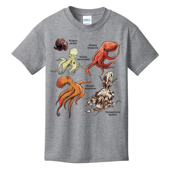 Octopus Sea Animals Species Kids T-Shirt