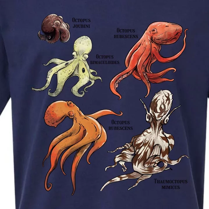 Octopus Sea Animals Species Sueded Cloud Jersey T-Shirt