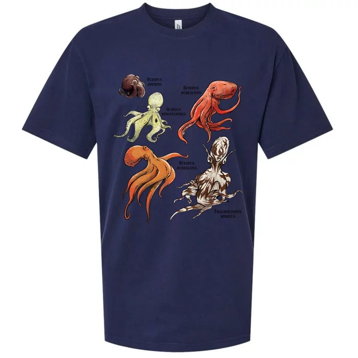 Octopus Sea Animals Species Sueded Cloud Jersey T-Shirt