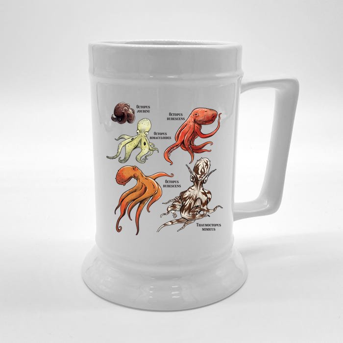 Octopus Sea Animals Species Front & Back Beer Stein