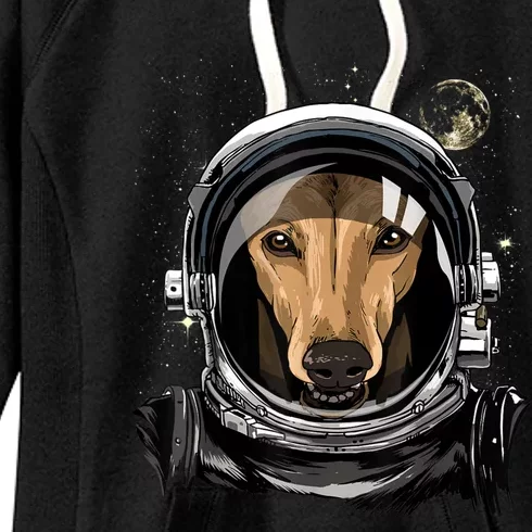 Outer Space Astronaut Italian Greyhound Dog Lover Astronomy Women's Fleece Hoodie