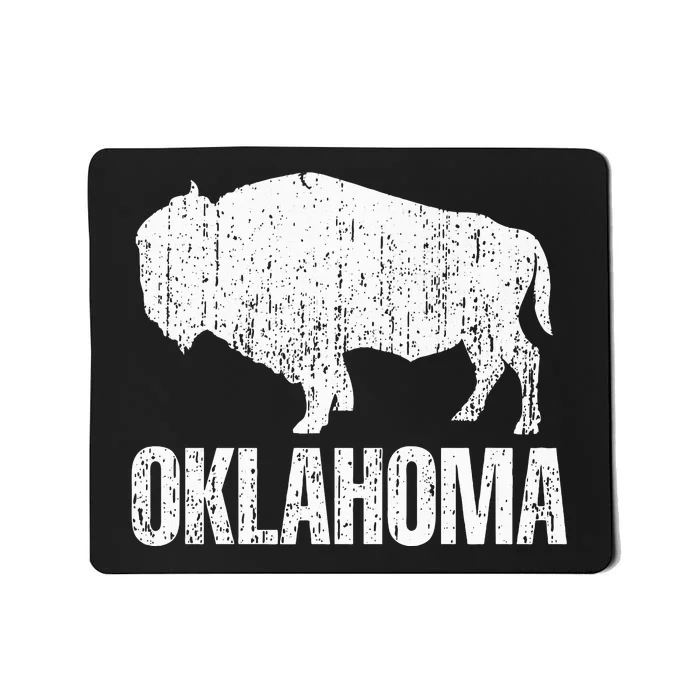 Oklahoma S.T.A.Te. And American Buffalo Bison Mousepad