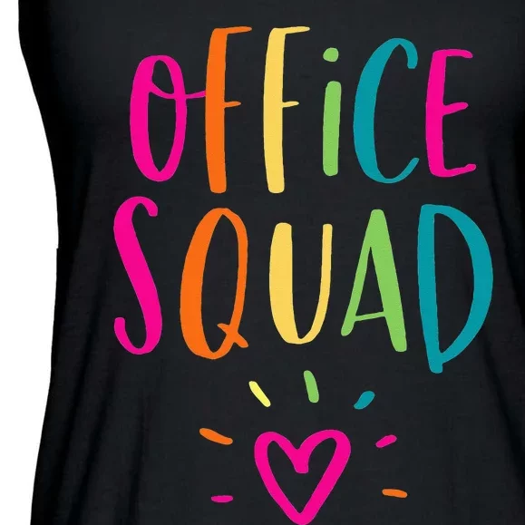 Office Squad Administrative Assistant Gift School Secretary Ladies Essential Flowy Tank