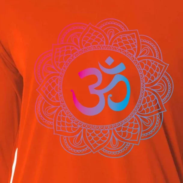 Om Symbol Aum Ohm Hindu Dala Yoga Meditation Namaste Gift Cooling Performance Long Sleeve Crew