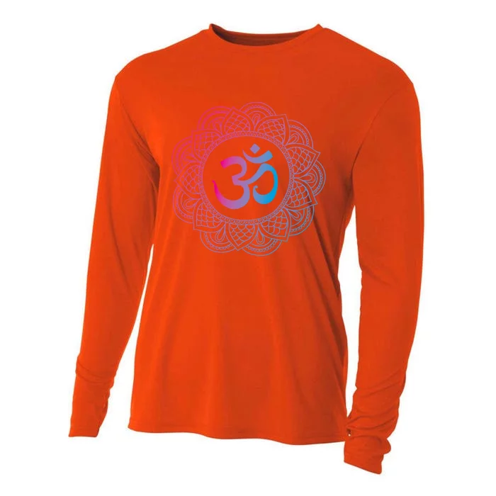 Om Symbol Aum Ohm Hindu Dala Yoga Meditation Namaste Gift Cooling Performance Long Sleeve Crew