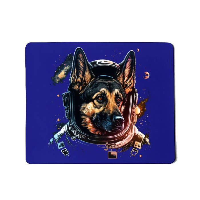 Outer Space Alsatian On Galaxy Astronaut Ger Shepherd Gift Mousepad