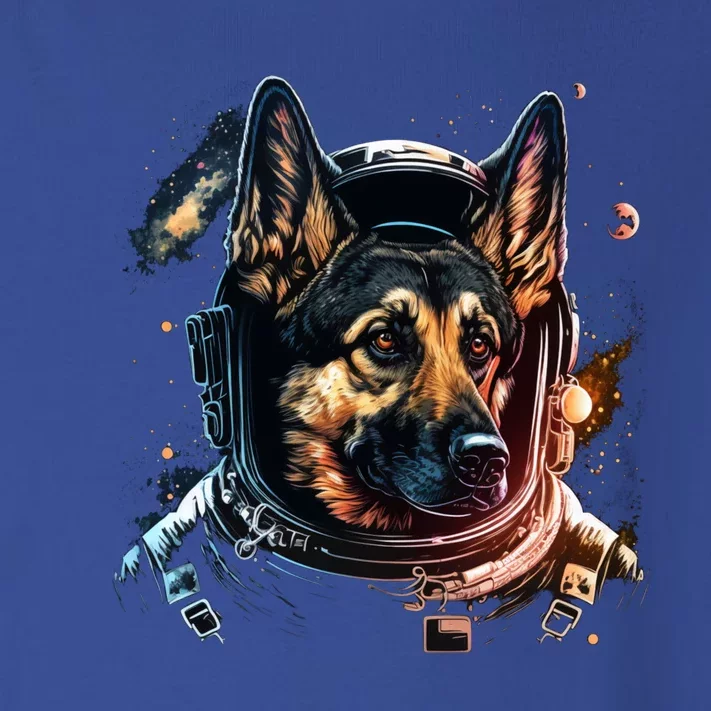 Outer Space Alsatian On Galaxy Astronaut Ger Shepherd Gift Toddler Long Sleeve Shirt