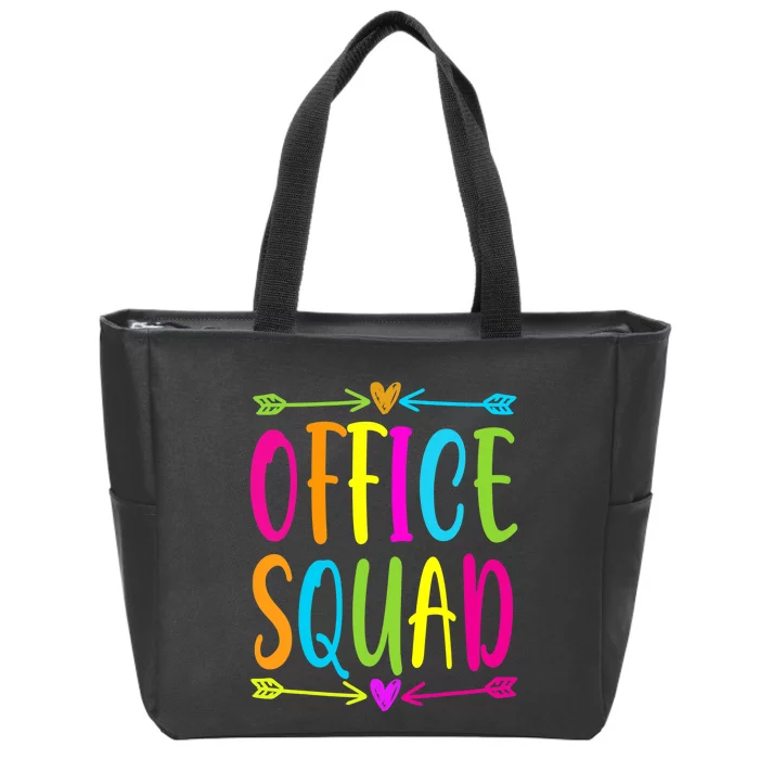 Office Squad Administrative Assistant Admin School Secretary Zip Tote Bag