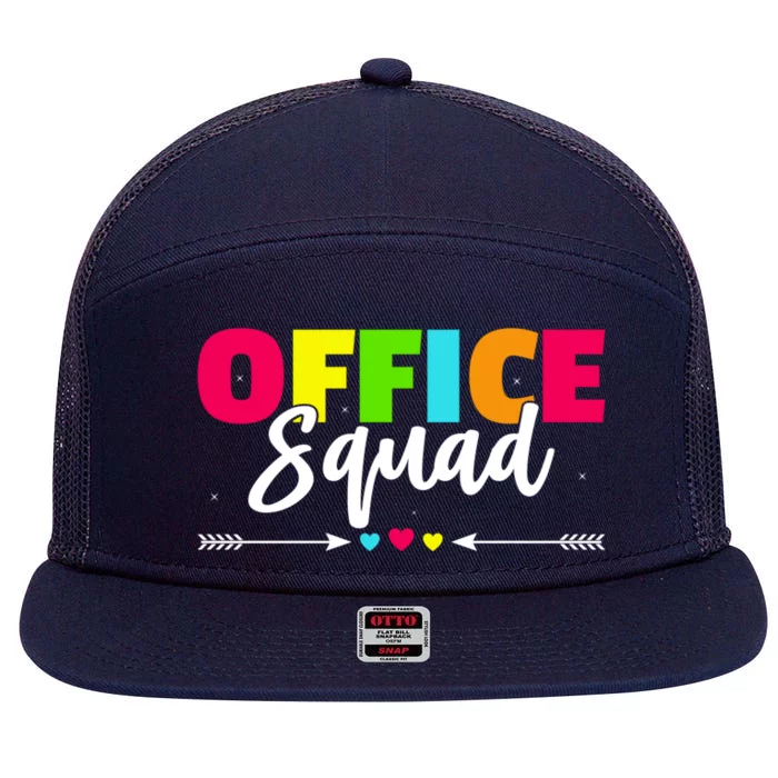 Office Squad Administrative Professionals Day Gift 7 Panel Mesh Trucker Snapback Hat