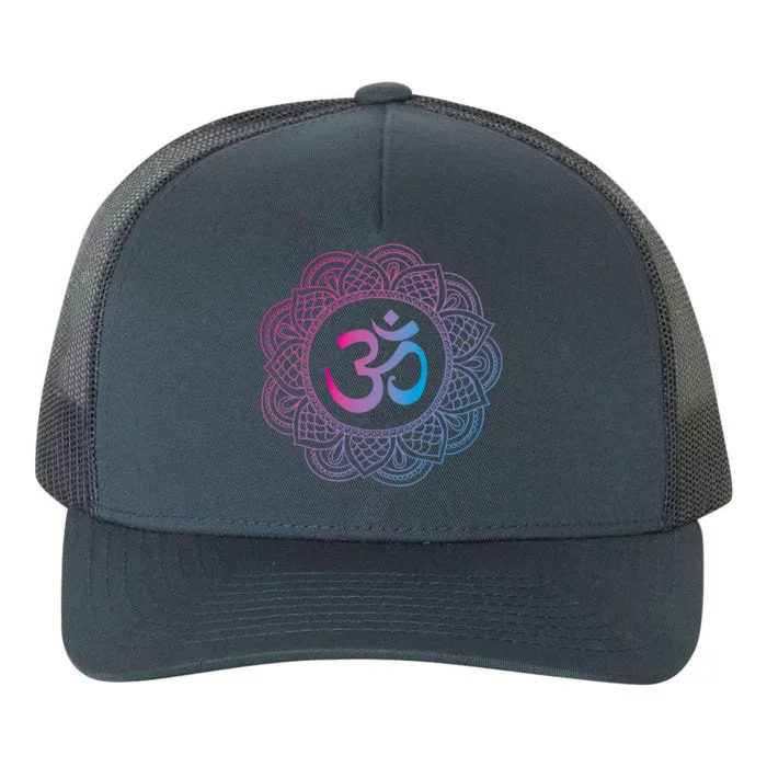 Om Symbol Aum Ohm Hindu Dala Yoga Meditation Namaste Gift Yupoong Adult 5-Panel Trucker Hat