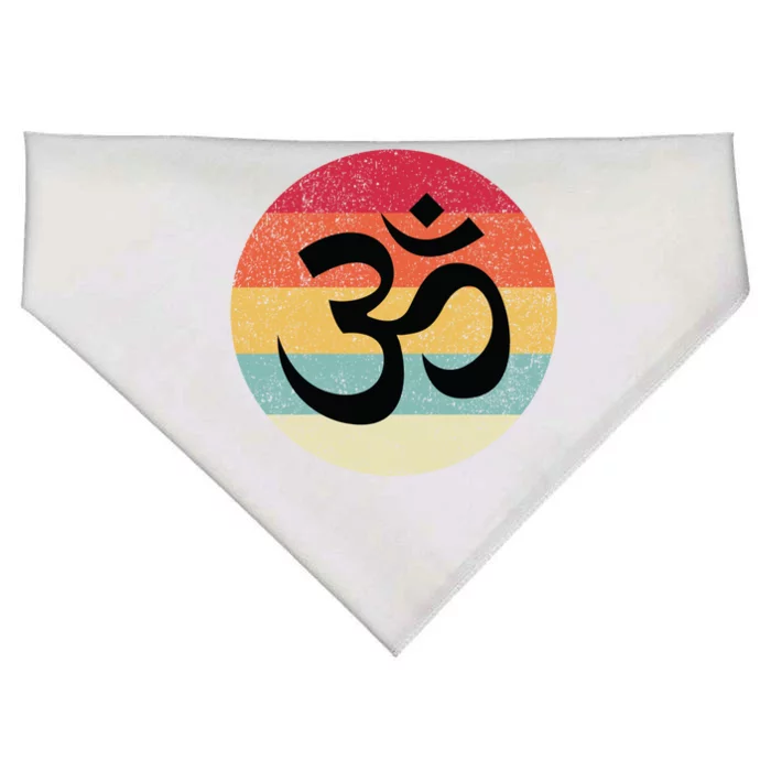 Om Symbol Aum Ohm Hindu Zen Tantra Yoga Day Namaste Cool Gift USA-Made Doggie Bandana