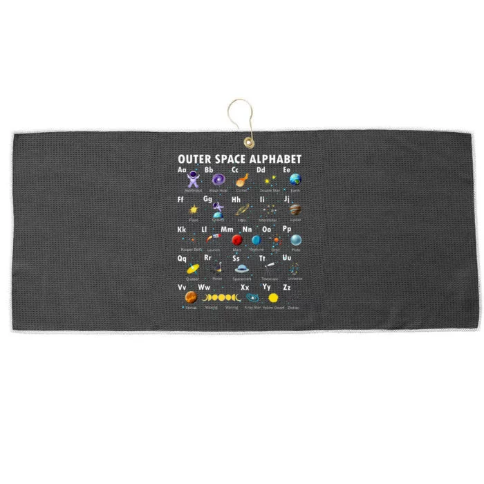 Outer Space Alphabet Kindergarten Teachers Large Microfiber Waffle Golf Towel