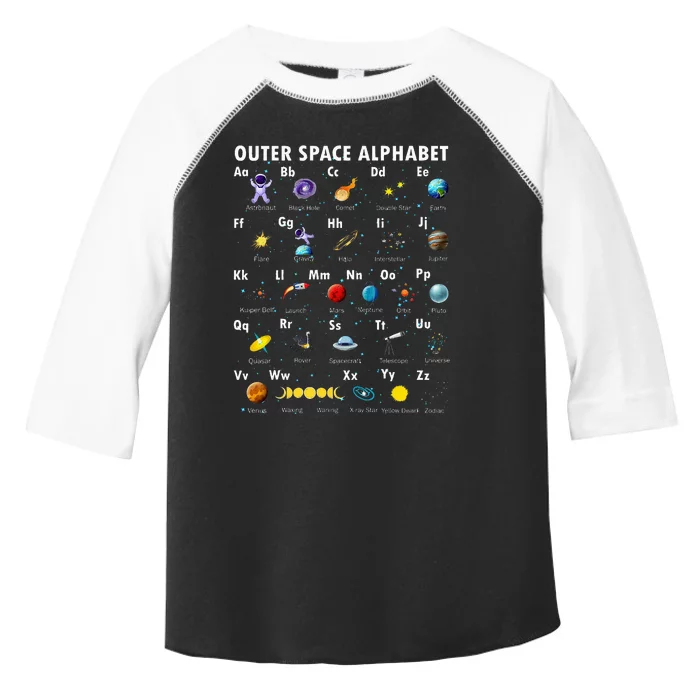 Outer Space Alphabet Kindergarten Teachers Toddler Fine Jersey T-Shirt