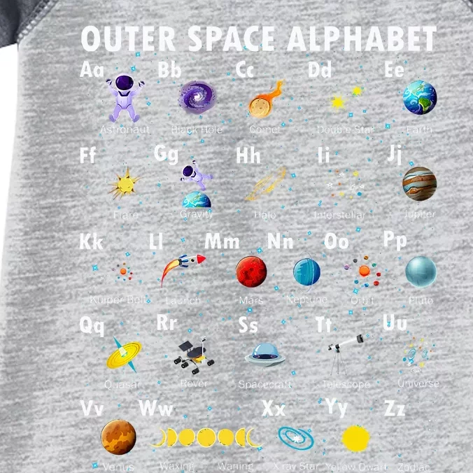 Outer Space Alphabet Kindergarten Teachers Infant Baby Jersey Bodysuit