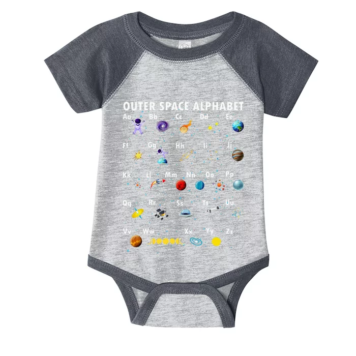 Outer Space Alphabet Kindergarten Teachers Infant Baby Jersey Bodysuit