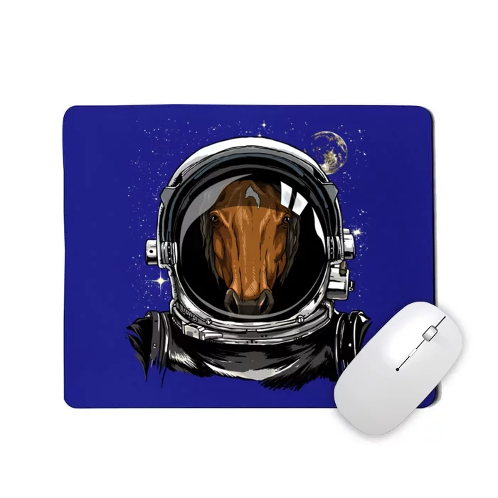 Outer Space Astronaut Horse Face Cow Horse Lover Galaxy Gift Mousepad