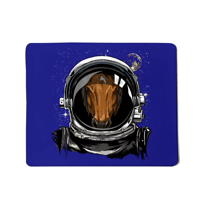 Outer Space Astronaut Horse Face Cow Horse Lover Galaxy Gift Mousepad