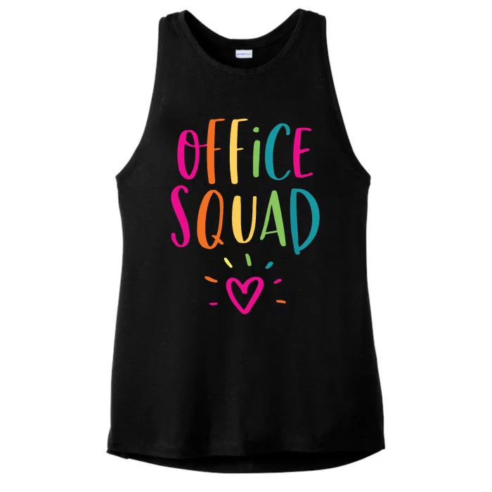 Office Squad Administrative Assistant Gift School Secretary Ladies Tri-Blend Wicking Tank