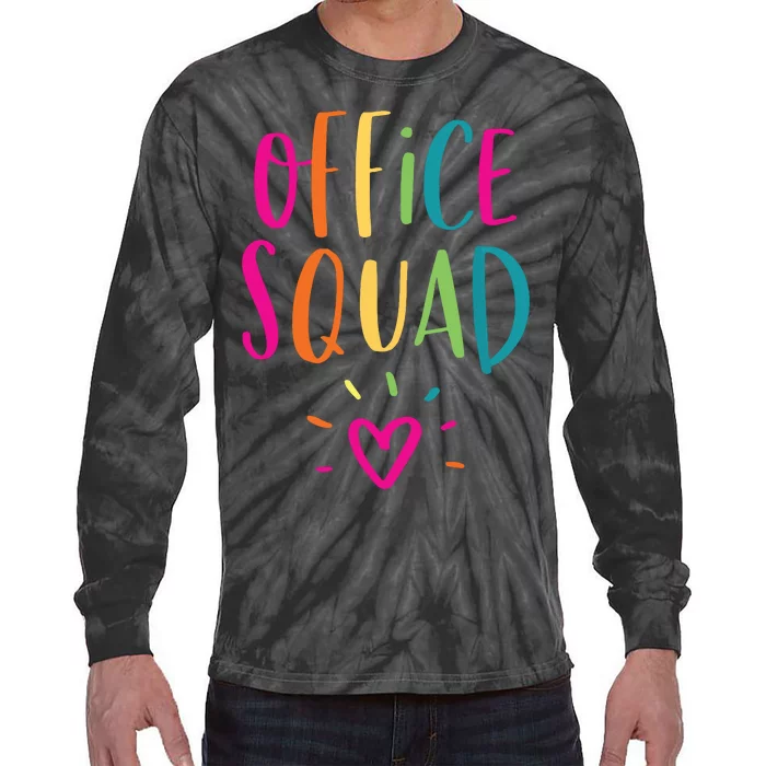 Office Squad Administrative Assistant Gift School Secretary Tie-Dye Long Sleeve Shirt