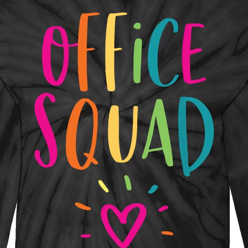 Office Squad Administrative Assistant Gift School Secretary Tie-Dye Long Sleeve Shirt