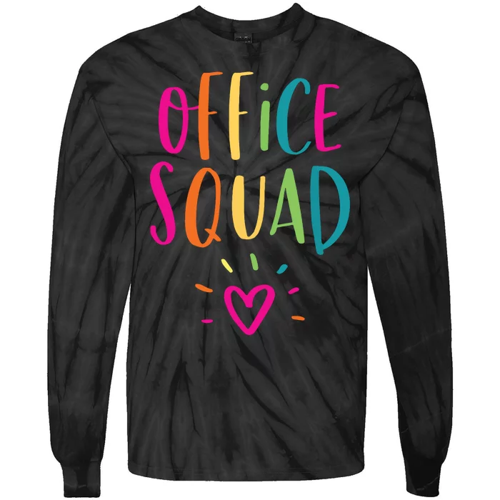 Office Squad Administrative Assistant Gift School Secretary Tie-Dye Long Sleeve Shirt