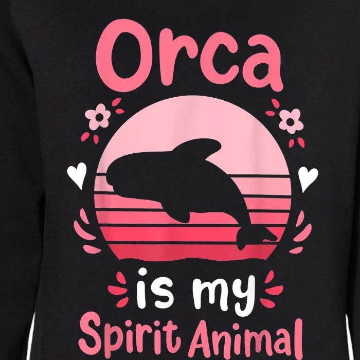 Orca Spirit Animal Womens California Wash Sweatshirt