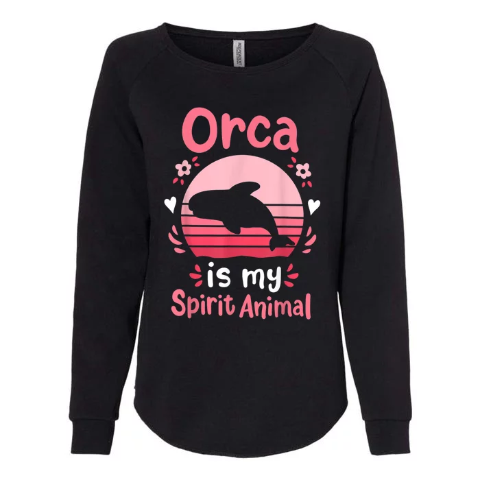 Orca Spirit Animal Womens California Wash Sweatshirt