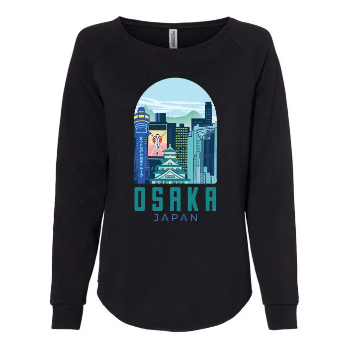 Osaka Japan City Womens California Wash Sweatshirt