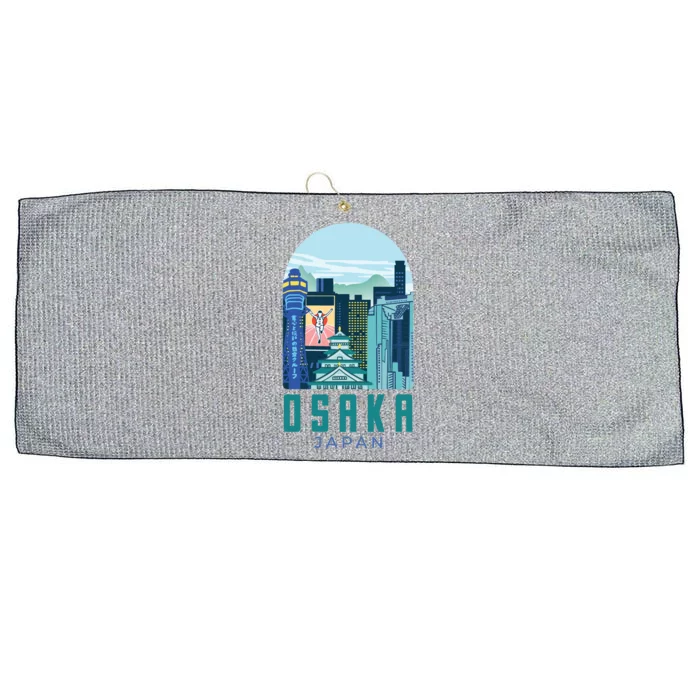 Osaka Japan City Large Microfiber Waffle Golf Towel