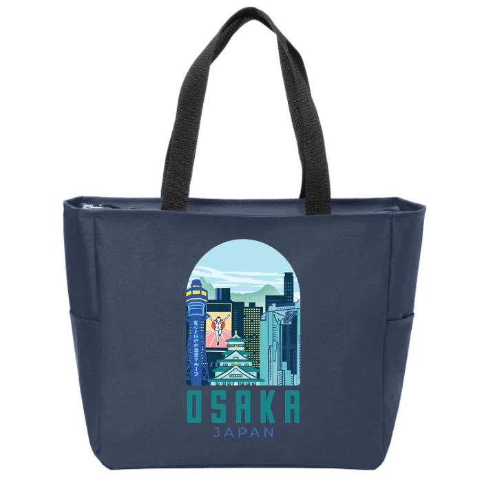 Osaka Japan City Zip Tote Bag