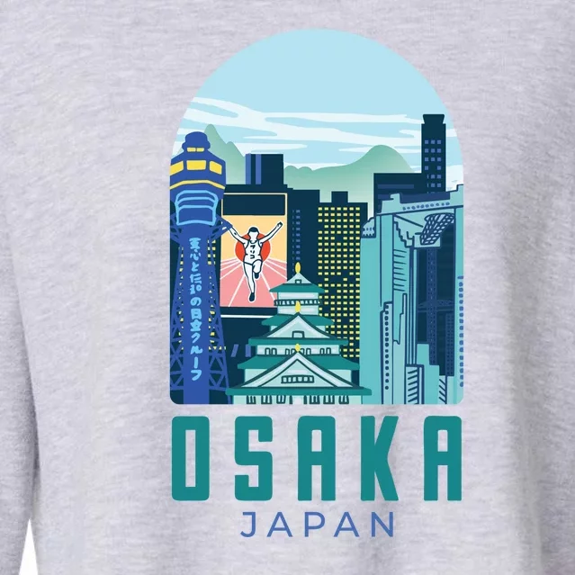 Osaka Japan City Cropped Pullover Crew