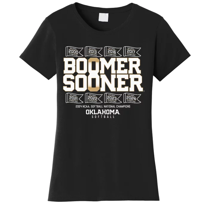 Oklahoma Softball Boomer Sooner 8time Champs Women's T-Shirt