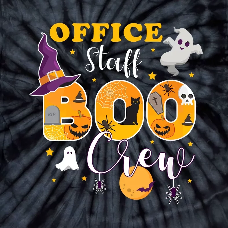 Office Staff Boo Crew Matching Halloween Costume Tie-Dye T-Shirt