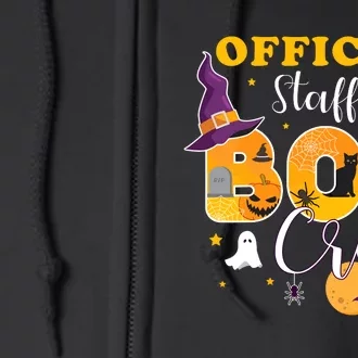 Office Staff Boo Crew Matching Halloween Costume Full Zip Hoodie