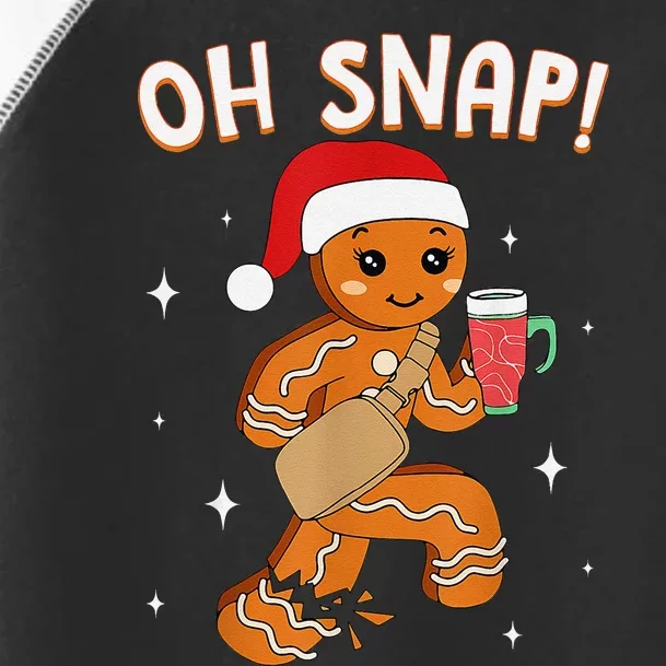 Oh Snap! Bougie Gingerbread Man Cookie Funny Christmas Toddler Fine Jersey T-Shirt