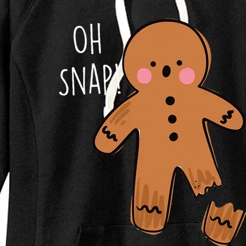 Oh Snap Broken Leg Injury Broken Bones Hospital Gingerbread Women's Fleece Hoodie