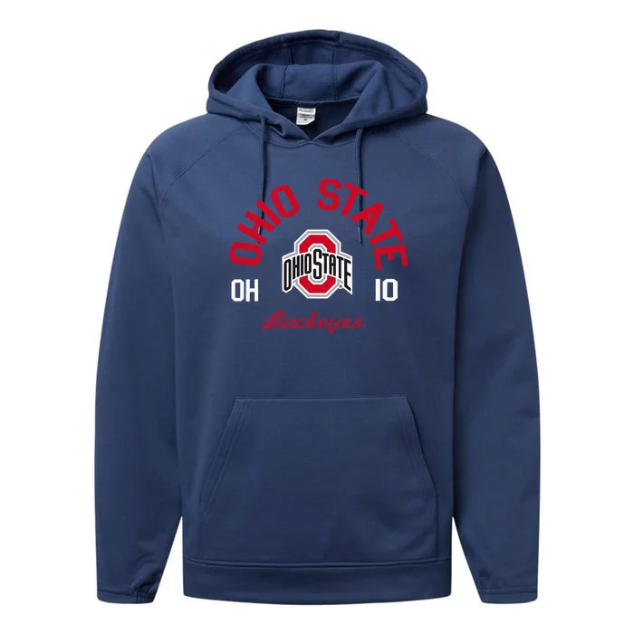 Ohio State Buckeyes Game Time Logo Officially Licensed Performance Fleece Hoodie