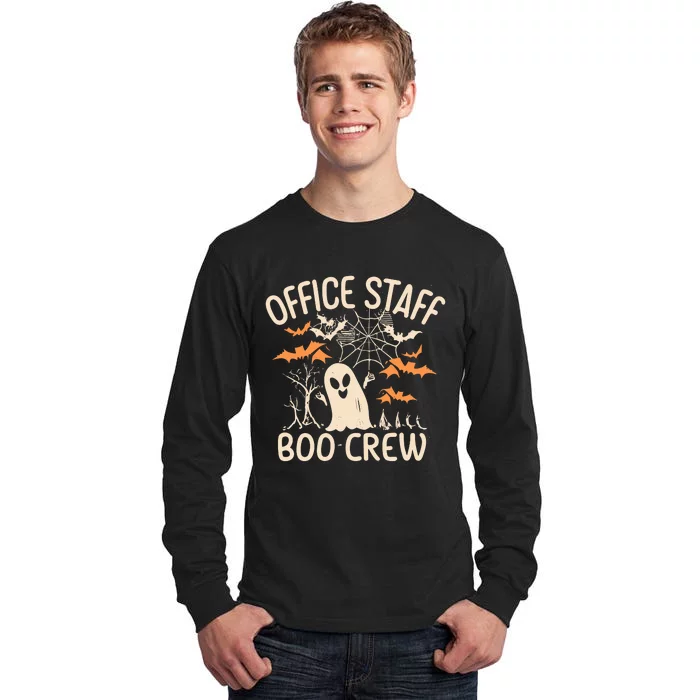 Office Staff Boo Crew Funny Halloween Tall Long Sleeve T-Shirt