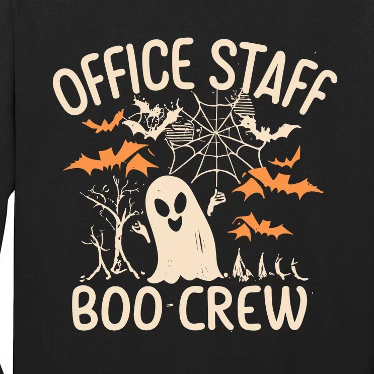 Office Staff Boo Crew Funny Halloween Tall Long Sleeve T-Shirt