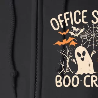 Office Staff Boo Crew Funny Halloween Full Zip Hoodie