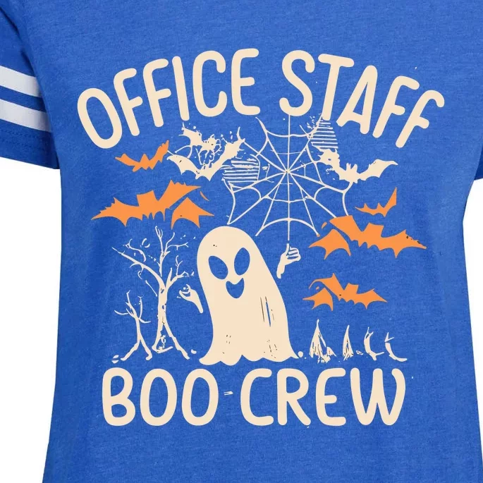 Office Staff Boo Crew Funny Halloween Enza Ladies Jersey Football T-Shirt