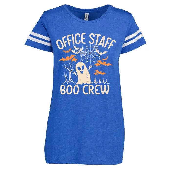 Office Staff Boo Crew Funny Halloween Enza Ladies Jersey Football T-Shirt