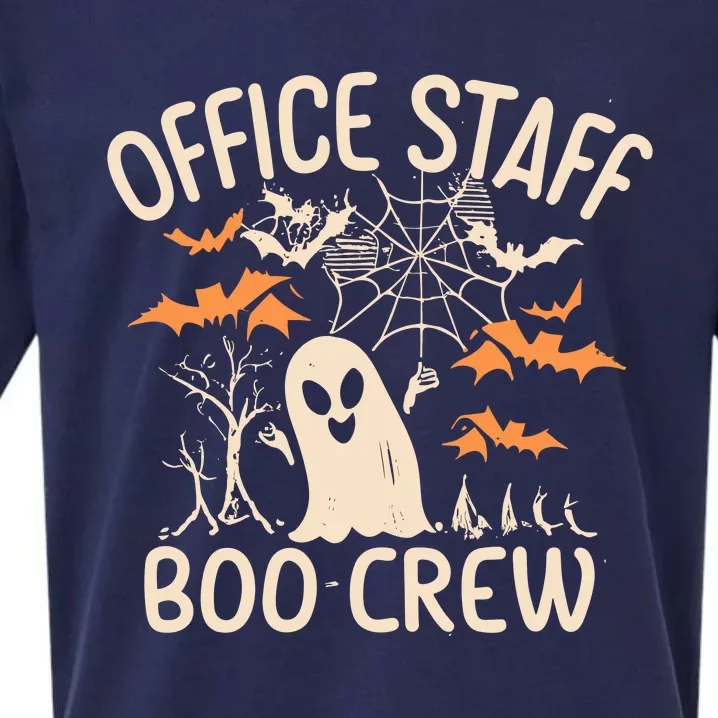 Office Staff Boo Crew Funny Halloween Sueded Cloud Jersey T-Shirt